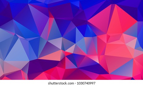 Abstract polygonal mosaic background consisting of triangles of different sizes and colors. Vector illustration in low poly style. Modern geometrical backdrop. Crumpled colorful surface