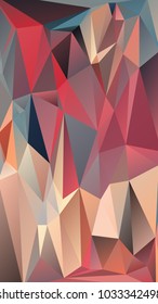 Abstract polygonal mosaic background consisting of triangles of different sizes and colors. Vector illustration in low poly style. Modern geometrical backdrop. Crumpled colorful surface