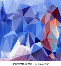 Abstract polygonal mosaic background consisting of triangles of different sizes and colors. Vector illustration in low poly style. Creative geometrical wallpaper. Crumpled surface