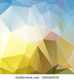 Abstract polygonal mosaic background consisting of triangles of different sizes and colors. Vector illustration in low poly style. Creative geometrical wallpaper. Crumpled surface