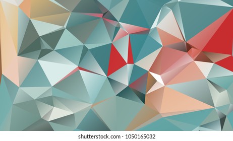 Abstract polygonal mosaic background consisting of triangles of different sizes and colors. Vector illustration in low poly style. Creative geometrical wallpaper. Crumpled colorful surface