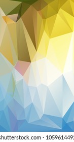 Abstract polygonal mosaic background consisting of triangles of different sizes and colors. Vector illustration in low poly style. Creative geometrical wallpaper. Crumpled colorful surface
