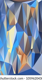 Abstract polygonal mosaic background consisting of triangles of different sizes and colors. Vector illustration in low poly style. Creative geometrical wallpaper. Crumpled colorful surface