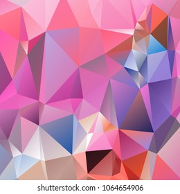 Abstract polygonal mosaic background consisting of triangles of different sizes and colors. Vector illustration in low poly style. Creative geometrical wallpaper. Crumpled colorful surface