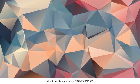 Abstract polygonal mosaic background consisting of triangles of different sizes and colors. Vector illustration in low poly style. Creative geometrical wallpaper. Crumpled colorful surface