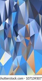 Abstract polygonal mosaic background consisting of triangles of different sizes and colors. Vector illustration in low poly style. Creative geometrical wallpaper. Crumpled colorful surface