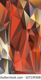 Abstract polygonal mosaic background consisting of triangles of different sizes and colors. Vector illustration in low poly style. Creative geometrical wallpaper. Crumpled colorful surface
