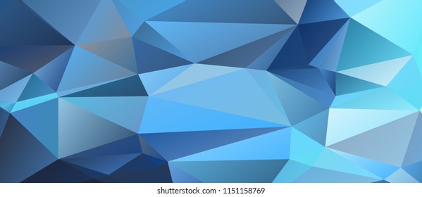 Abstract polygonal mosaic background consisting of triangles of different sizes and colors. Modern geometrical backdrop. Crumpled colorful surface. The image format is suitable for printing on a mug.
