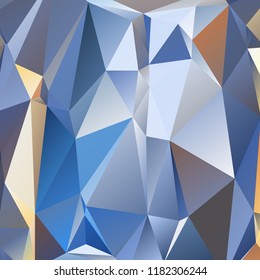 Abstract polygonal mosaic background consisting of triangles of different sizes and colors. Vector illustration in low poly style. Modern geometrical backdrop. Crumpled colorful surface.