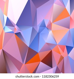 Abstract polygonal mosaic background consisting of triangles of different sizes and colors. Vector illustration in low poly style. Modern geometrical backdrop. Crumpled colorful surface.