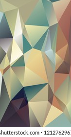 Abstract polygonal mosaic background consisting of triangles of different sizes and colors. Modern geometrical backdrop. Crumpled colorful surface.
