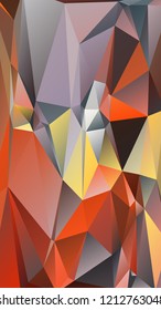 Abstract polygonal mosaic background consisting of triangles of different sizes and colors. Modern geometrical backdrop. Crumpled colorful surface.
