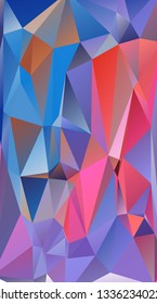 Abstract polygonal mosaic background consisting of triangles of different sizes and colors. Modern geometrical backdrop. Crumpled colorful surface.