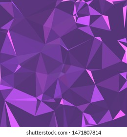 Abstract polygonal mosaic background consisting of triangles of different sizes and colors. Modern geometrical backdrop. Crumpled colorful surface.