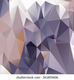 Abstract polygonal mosaic background consisting of triangles of different sizes and colors. Vector illustration in low poly style