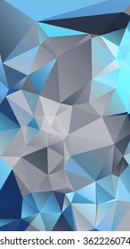 Abstract polygonal mosaic background consisting of triangles of different sizes and colors. Vector illustration in low poly style