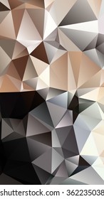 Abstract polygonal mosaic background consisting of triangles of different sizes and colors. Vector illustration in low poly style