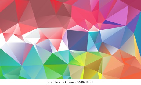 Abstract polygonal mosaic background consisting of triangles of different sizes and colors. Vector illustration in low poly style