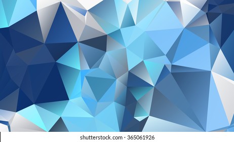 Abstract polygonal mosaic background consisting of triangles of different sizes and colors. Vector illustration in low poly style