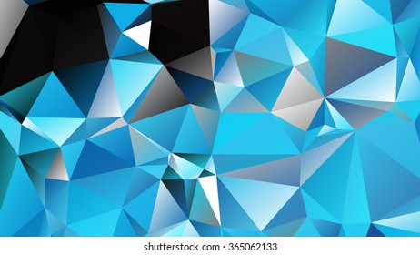 Abstract polygonal mosaic background consisting of triangles of different sizes and colors. Vector illustration in low poly style