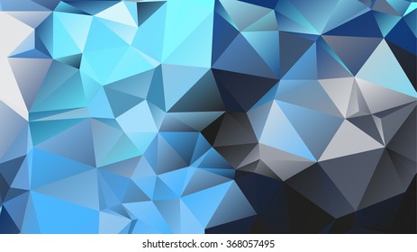 Abstract polygonal mosaic background consisting of triangles of different sizes and colors. Vector illustration in low poly style