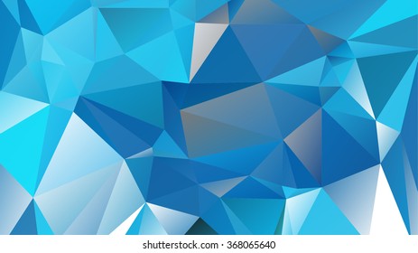 Abstract polygonal mosaic background consisting of triangles of different sizes and colors. Vector illustration in low poly style