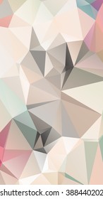 Abstract polygonal mosaic background consisting of triangles of different sizes and colors. Vector illustration in low poly style