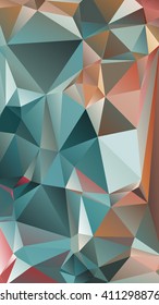 Abstract polygonal mosaic background consisting of triangles of different sizes and colors. Vector illustration in low poly style
