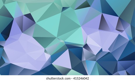 Abstract polygonal mosaic background consisting of triangles of different sizes and colors. Vector illustration in low poly style