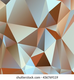 Abstract polygonal mosaic background consisting of triangles of different sizes and colors. Vector illustration in low poly style