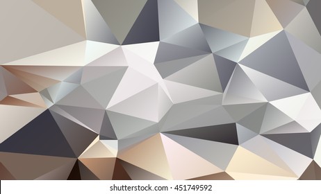 Abstract polygonal mosaic background consisting of triangles of different sizes and colors. Vector illustration in low poly style