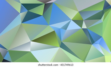 Abstract polygonal mosaic background consisting of triangles of different sizes and colors. Vector illustration in low poly style