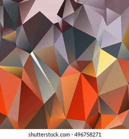 Abstract polygonal mosaic background consisting of triangles of different sizes and colors. Vector illustration in low poly style