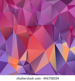 Abstract polygonal mosaic background consisting of triangles of different sizes and colors. Vector illustration in low poly style