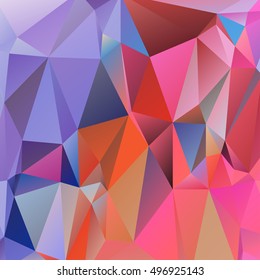 Abstract polygonal mosaic background consisting of triangles of different sizes and colors. Vector illustration in low poly style