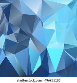 Abstract polygonal mosaic background consisting of triangles of different sizes and colors. Vector illustration in low poly style
