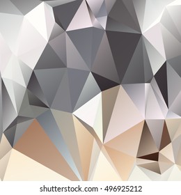 Abstract polygonal mosaic background consisting of triangles of different sizes and colors. Vector illustration in low poly style