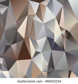 Abstract polygonal mosaic background consisting of triangles of different sizes and colors. Vector illustration in low poly style