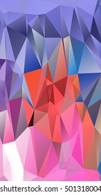 Abstract polygonal mosaic background consisting of triangles of different sizes and colors. Vector illustration in low poly style