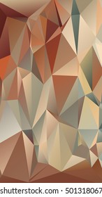 Abstract polygonal mosaic background consisting of triangles of different sizes and colors. Vector illustration in low poly style