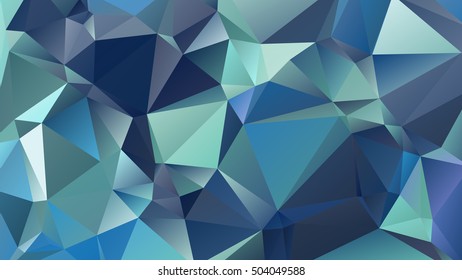 Abstract polygonal mosaic background consisting of triangles of different sizes and colors. Vector illustration in low poly style