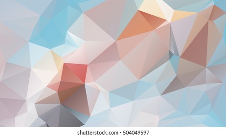 Abstract polygonal mosaic background consisting of triangles of different sizes and colors. Vector illustration in low poly style