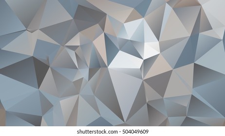 Abstract polygonal mosaic background consisting of triangles of different sizes and colors. Vector illustration in low poly style