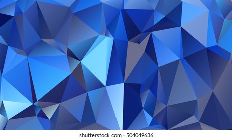 Abstract polygonal mosaic background consisting of triangles of different sizes and colors. Vector illustration in low poly style