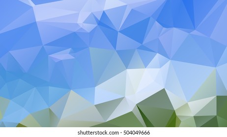 Abstract polygonal mosaic background consisting of triangles of different sizes and colors. Vector illustration in low poly style