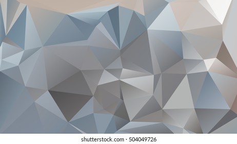Abstract polygonal mosaic background consisting of triangles of different sizes and colors. Vector illustration in low poly style