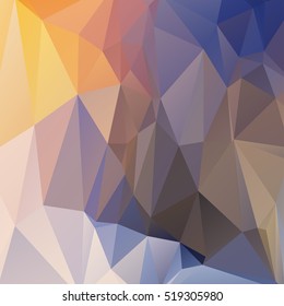 Abstract polygonal mosaic background consisting of triangles of different sizes and colors. Vector illustration in low poly style