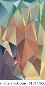 Abstract polygonal mosaic background consisting of triangles of different sizes and colors. Vector illustration in low poly style
