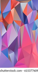 Abstract polygonal mosaic background consisting of triangles of different sizes and colors. Vector illustration in low poly style