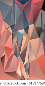 Abstract polygonal mosaic background consisting of triangles of different sizes and colors. Vector illustration in low poly style